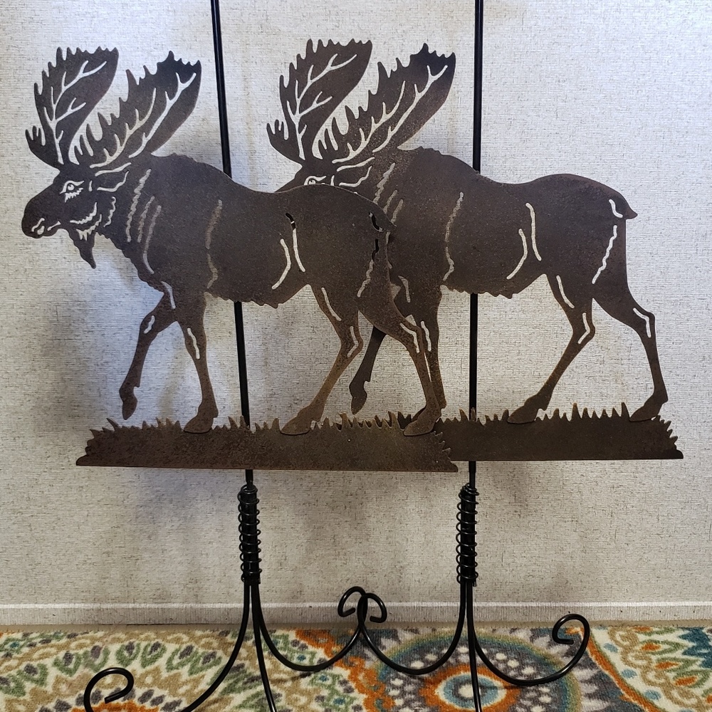 COPY - 2 Moose Candle Holder Stand New